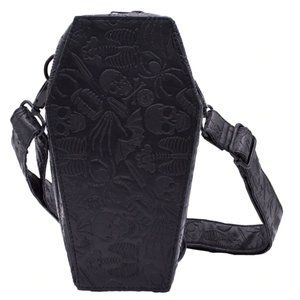 Embossed Vegan Leather Coffin Convertible Hip Pouch Bag or Crossbody Purse NWT